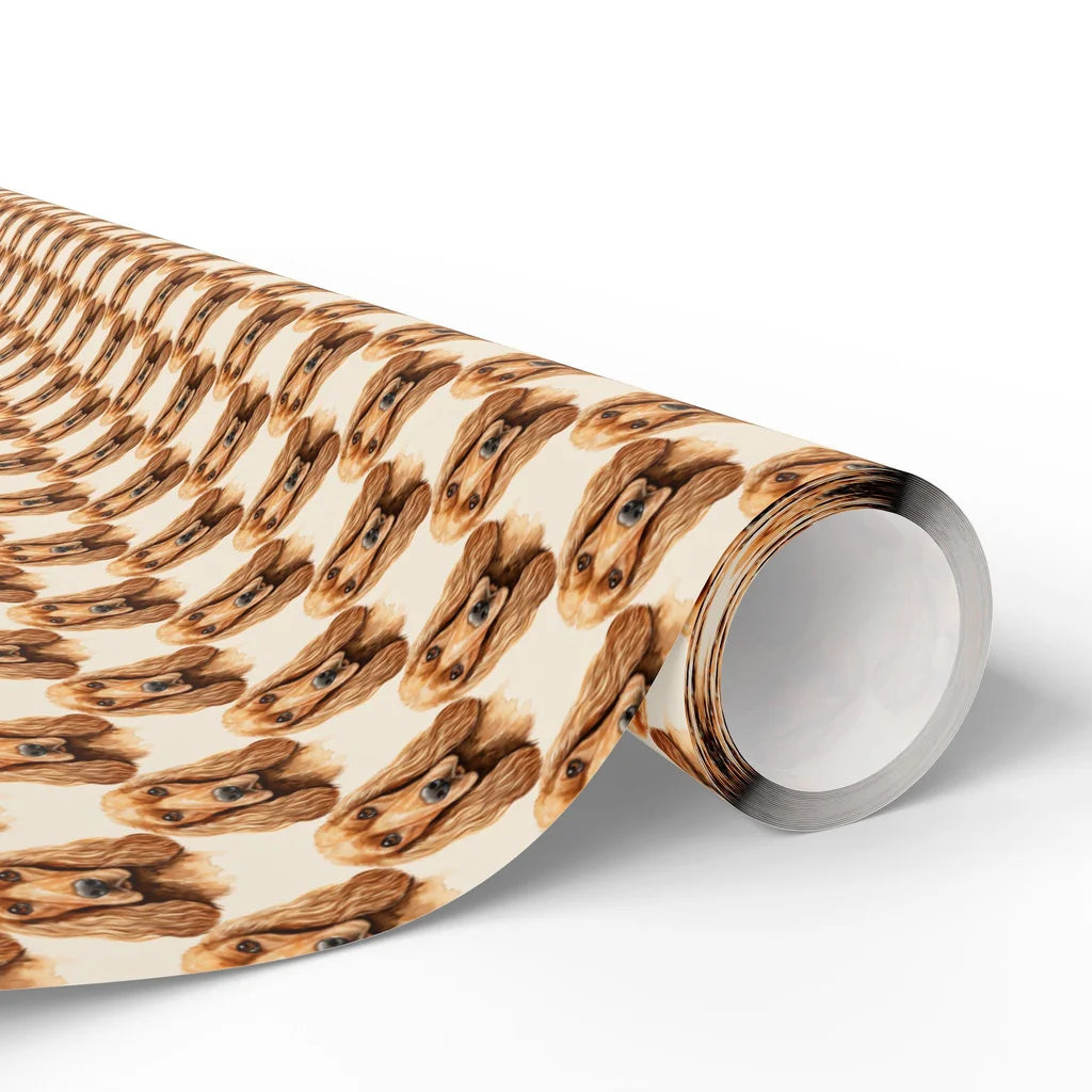 Cocker Spaniel Portrait Wrapping Paper — paper roll