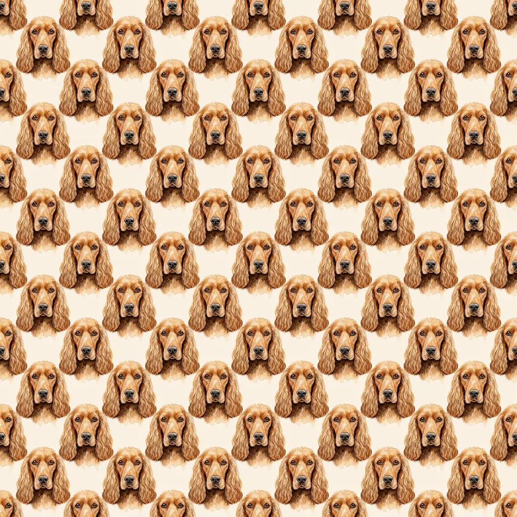 Cocker Spaniel Portrait Wrapping Paper — repeating pattern tile
