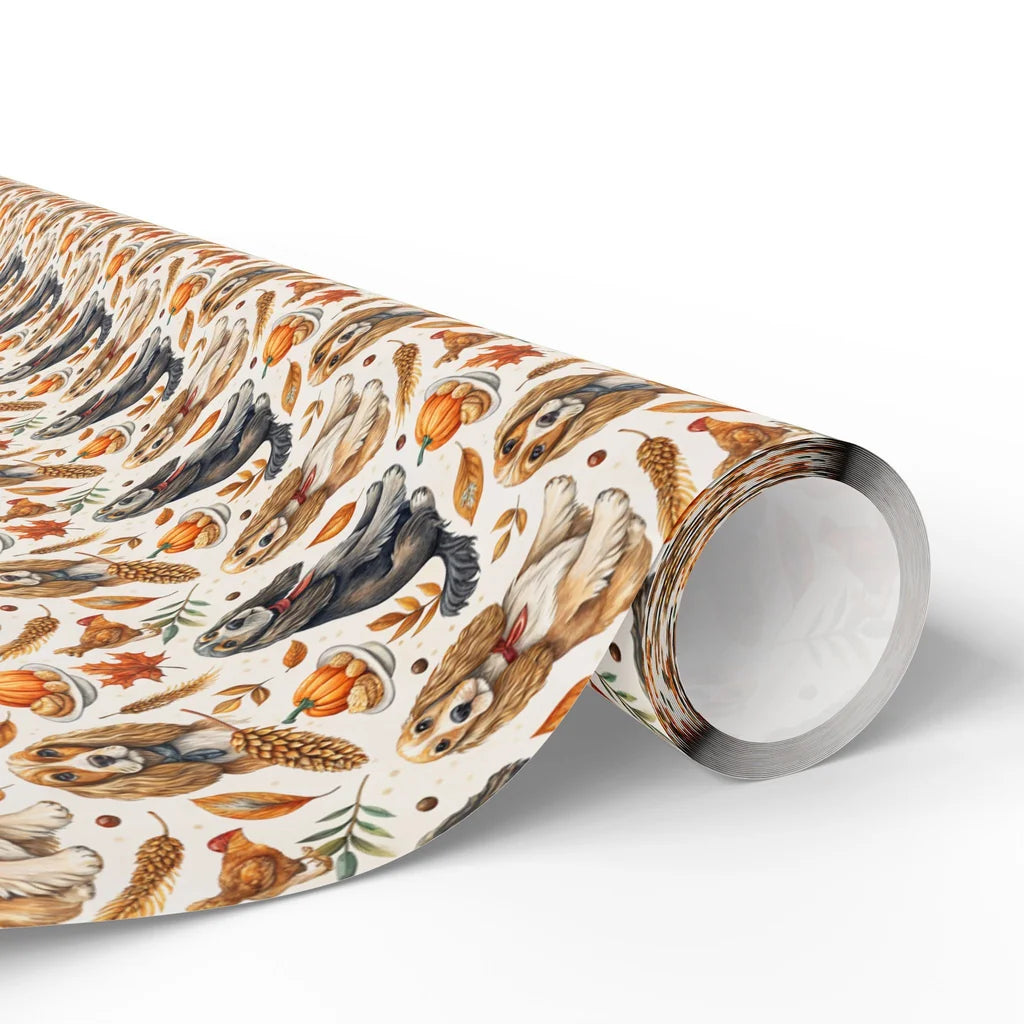Cocker Spaniel Thanksgiving Wrapping Paper — paper roll