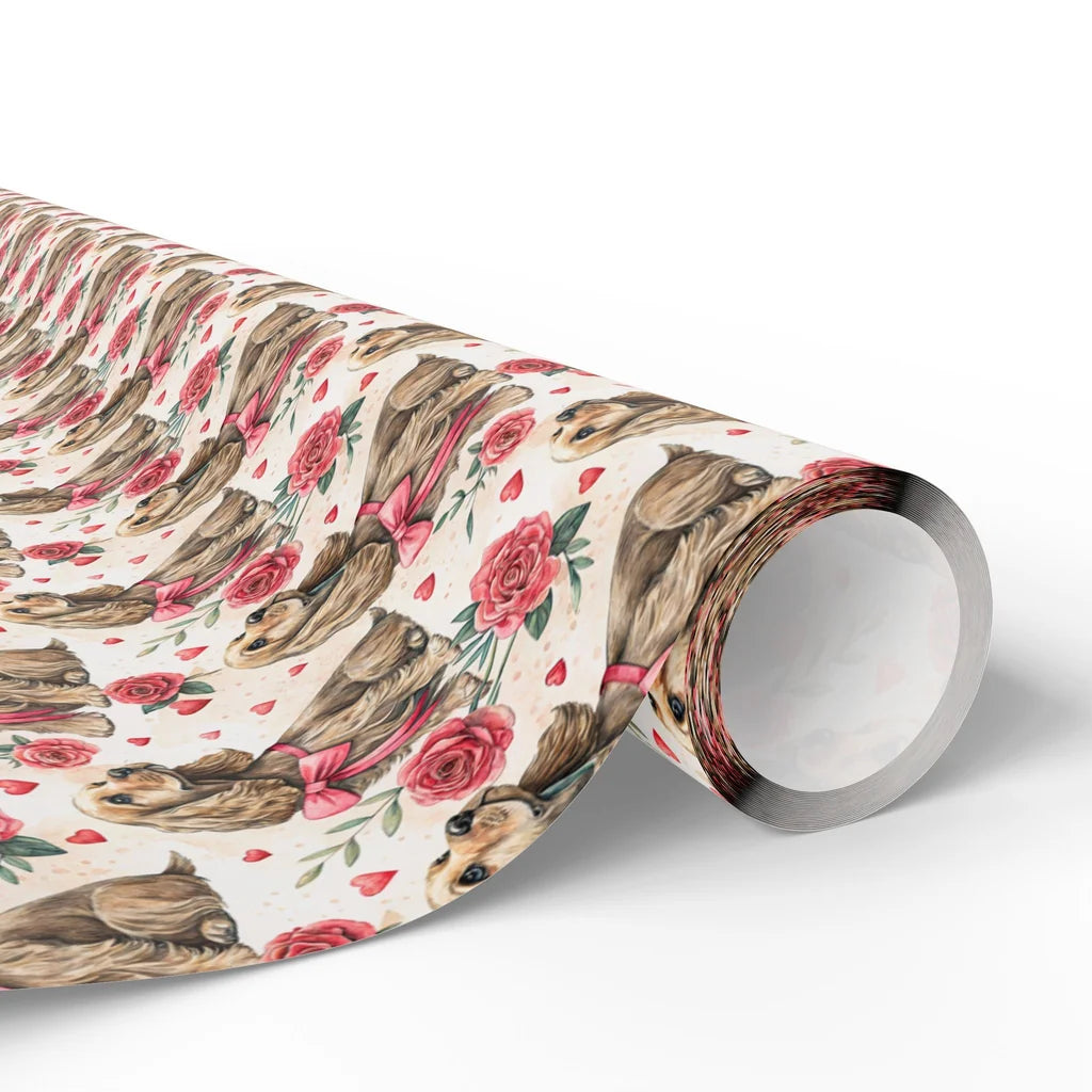 Cocker Spaniel Valentine's Day Wrapping Paper — paper roll