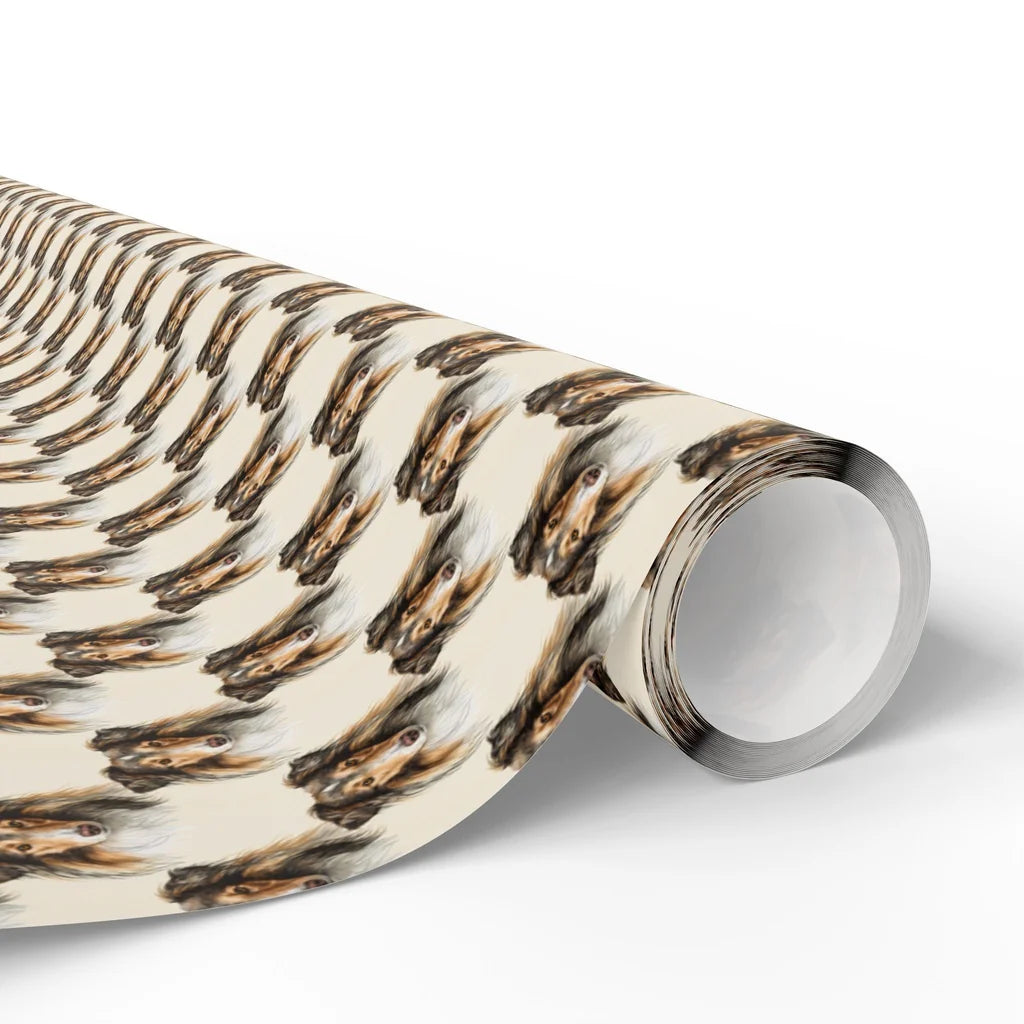 Collie Portrait Wrapping Paper — paper roll