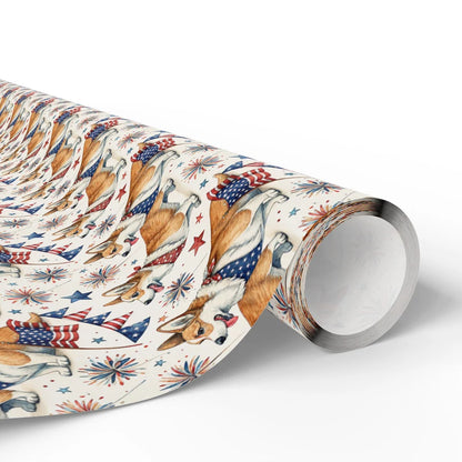 Corgi Americana Wrapping Paper — paper roll