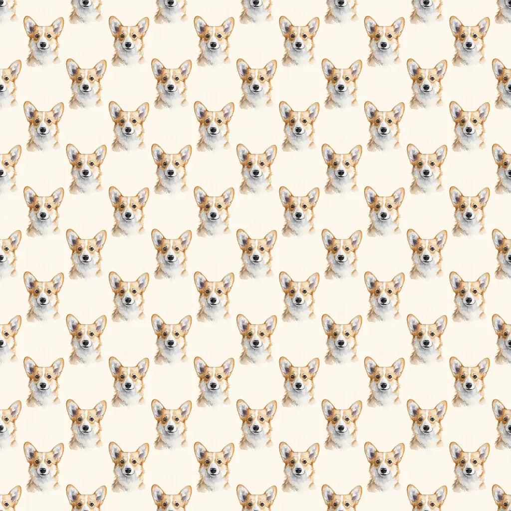 Corgi Portrait Wrapping Paper — repeating pattern tile