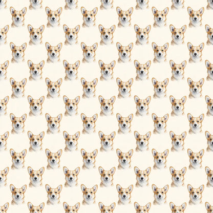 Corgi Portrait Wrapping Paper — repeating pattern tile