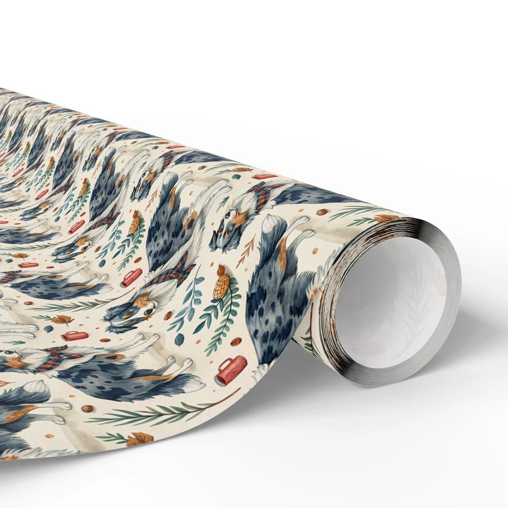 Cozy Aussie Days: Australian Shepherd Wrapping Paper — paper roll