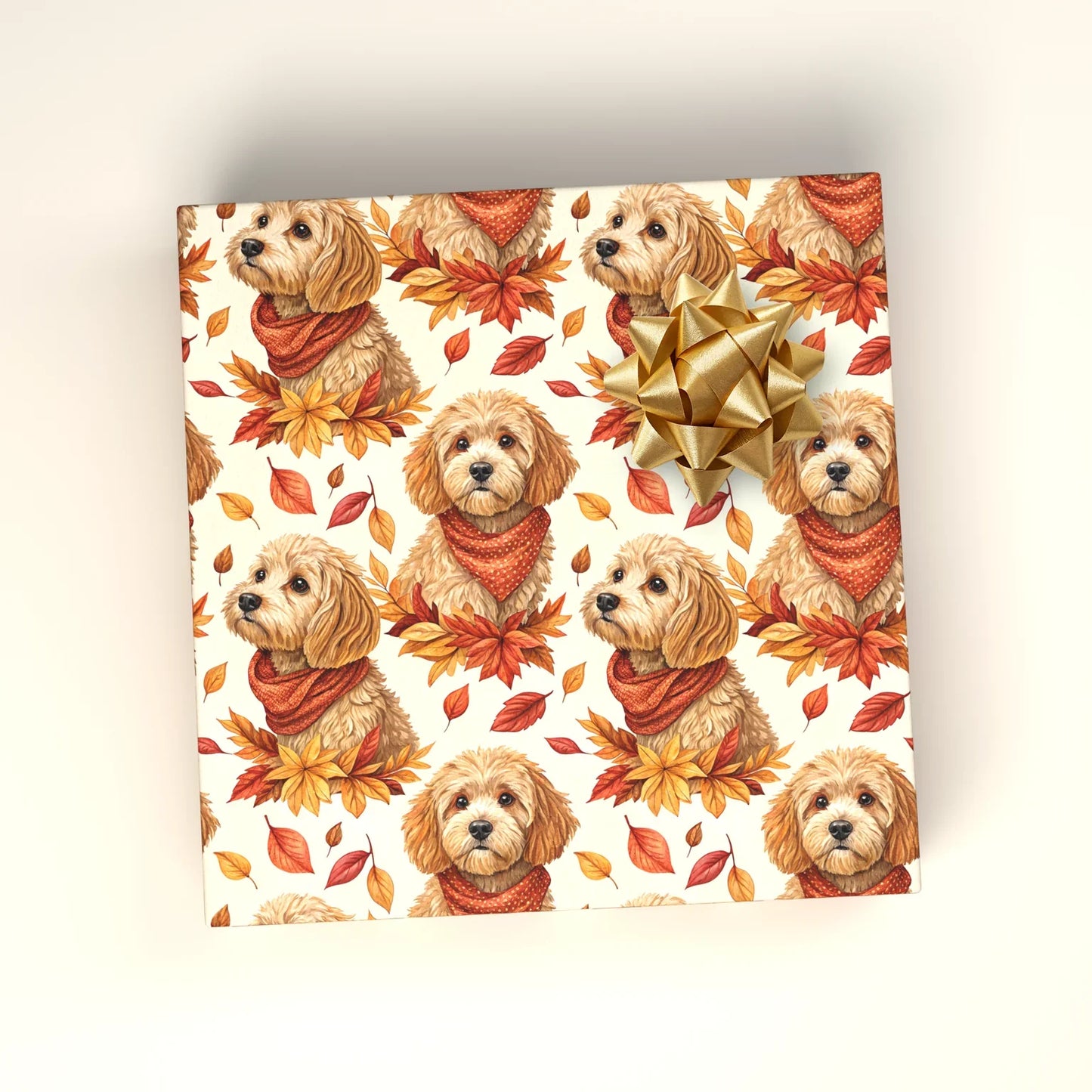 Cozy Doodle Fall Autumn Wrapping Paper — wrapped gift presentation