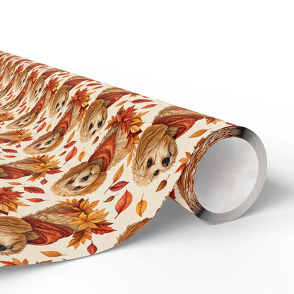Cozy Doodle Fall Autumn Wrapping Paper — paper roll