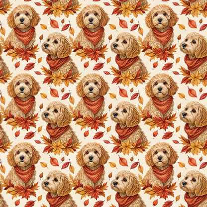 Cozy Doodle Fall Autumn Wrapping Paper — repeating pattern tile