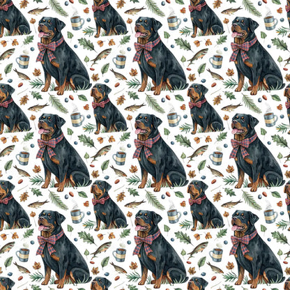 Cozy Rottweiler Wrapping Paper — repeating pattern tile