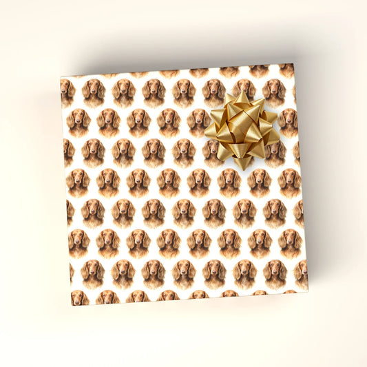 Dachshund Portrait Wrapping Paper — wrapped gift presentation