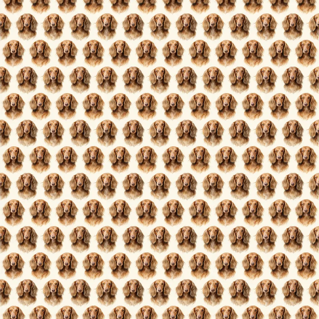 Dachshund Portrait Wrapping Paper — repeating pattern tile