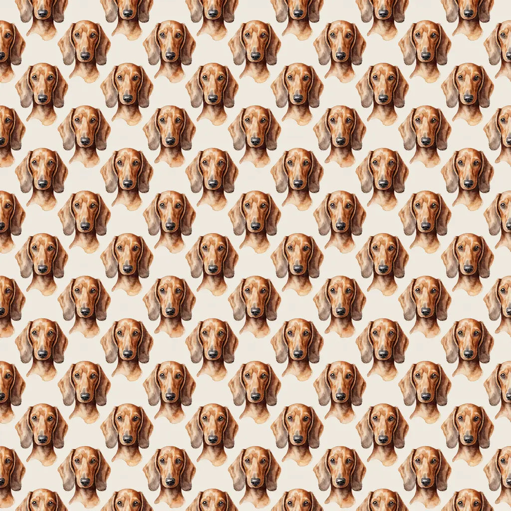 Dachshund Portrait Wrapping Paper — repeating pattern tile