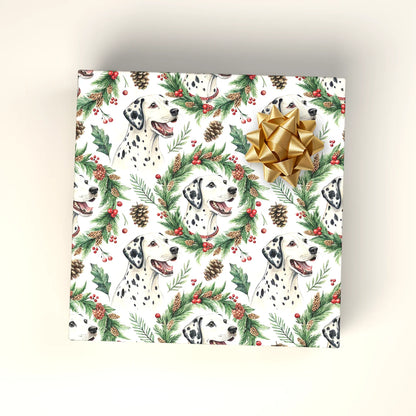 Dalmatian Christmas Wrapping Paper — wrapped gift presentation