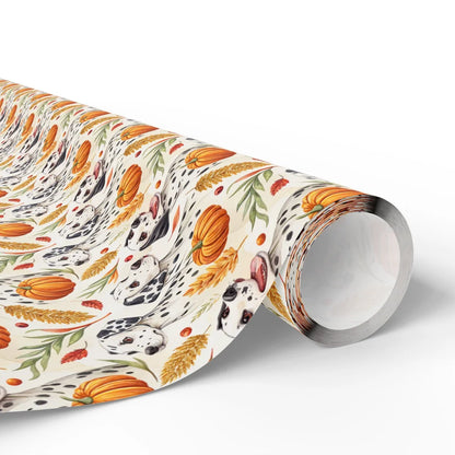 Dalmatian Fall Pumpkin Wrapping Paper — paper roll