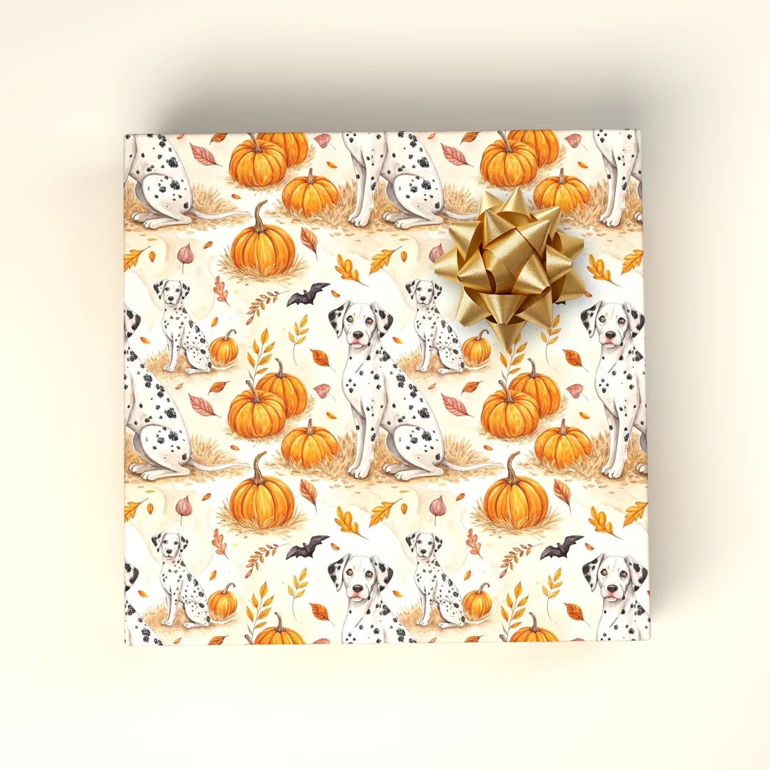 Dalmatian Halloween Wrapping Paper — wrapped gift presentation