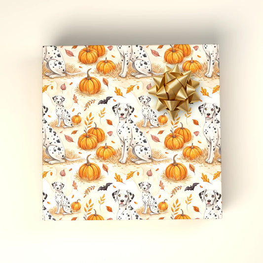 Dalmatian Halloween Wrapping Paper — wrapped gift presentation