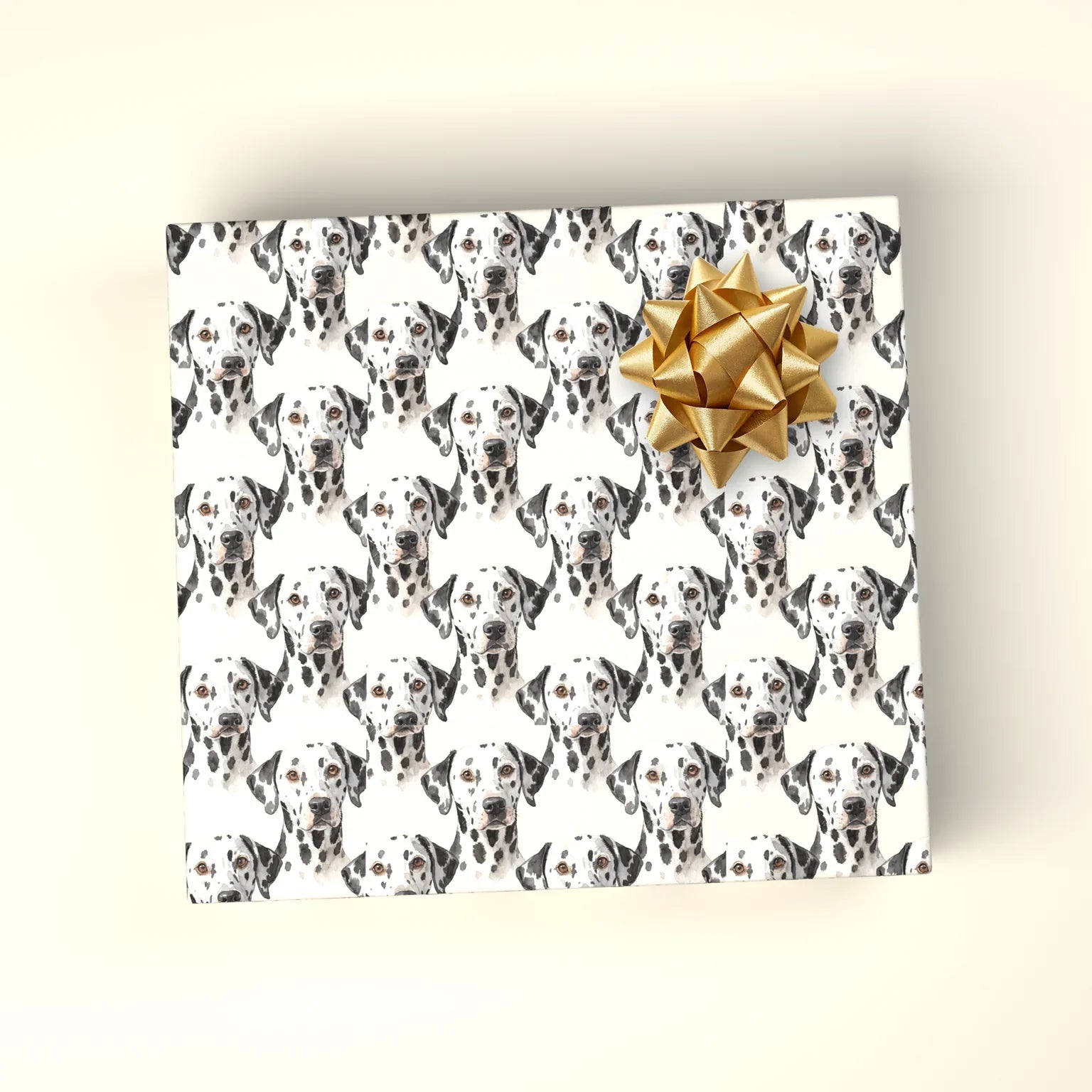 Dalmatian Portrait Wrapping Paper — wrapped gift presentation