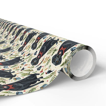 Dapper Black Lab Christmas Wrapping Paper — paper roll