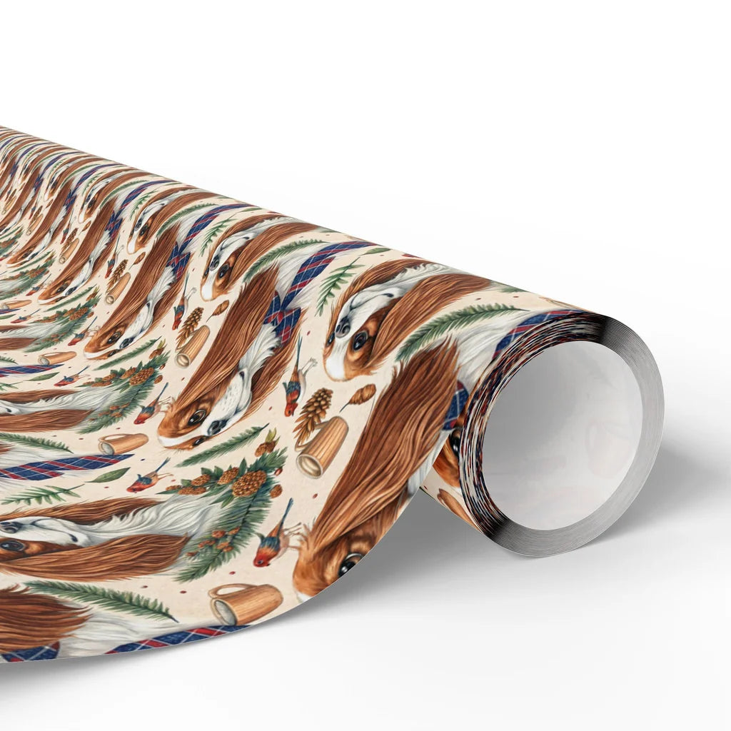 Dapper Cavalier King Charles Spaniel Wrapping Paper — paper roll