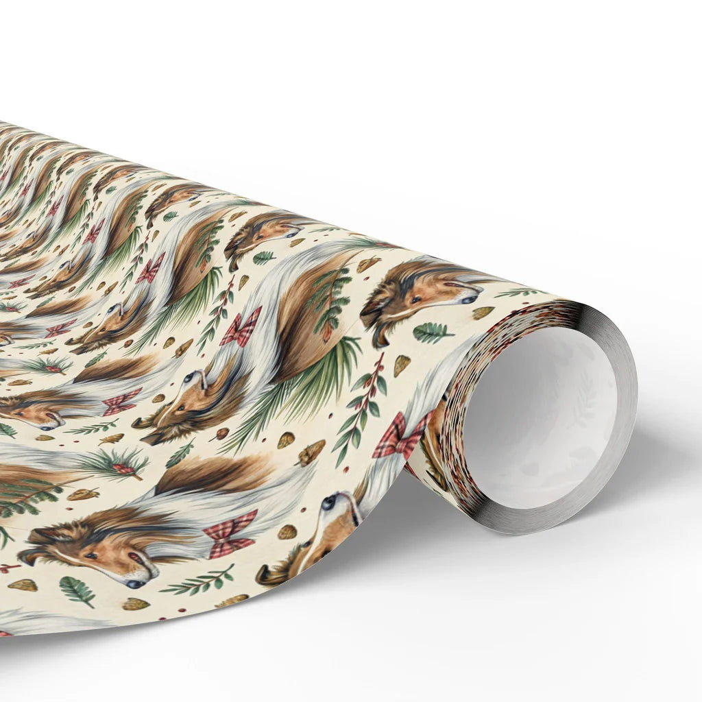 Dapper Collie Father's Day Wrapping Paper — paper roll