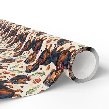 Dapper Dachshund Christmas Wrapping Paper — paper roll