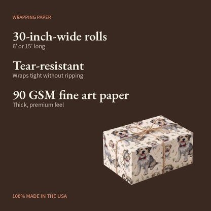 Dapper Frank the Mutt Father's Day Wrapping Paper — what you get