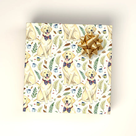 Dapper Yellow Lab Father's Day Wrapping Paper