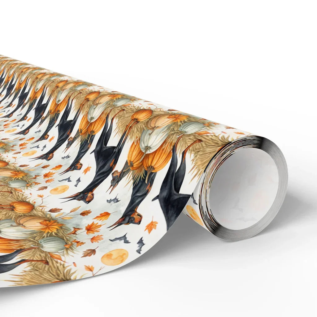 Doberman Halloween Wrapping Paper — paper roll