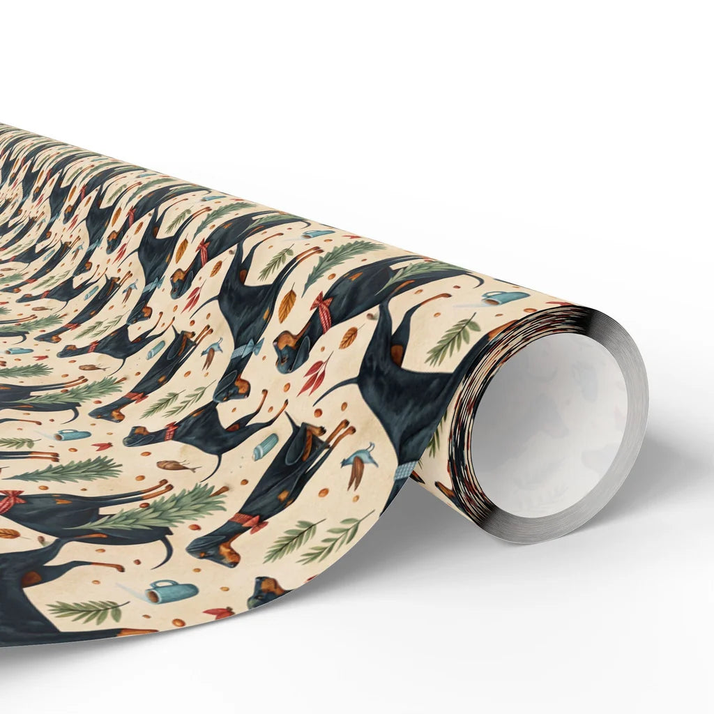 Doberman Father's Day Wrapping Paper — paper roll