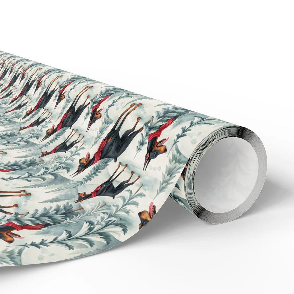 Doberman Pinscher Christmas Wrapping Paper — paper roll
