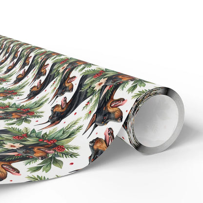 Doberman Pinscher Christmas Wrapping Paper — paper roll