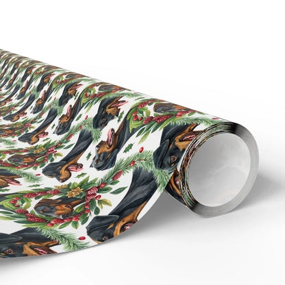 Doberman Pinscher Christmas Wrapping Paper — paper roll