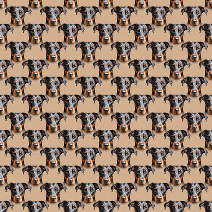 Doberman Portrait Wrapping Paper — repeating pattern tile
