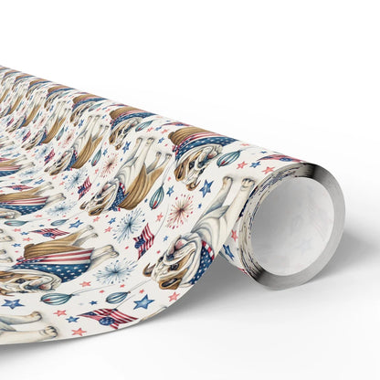 English Bulldog Americana Wrapping Paper — paper roll