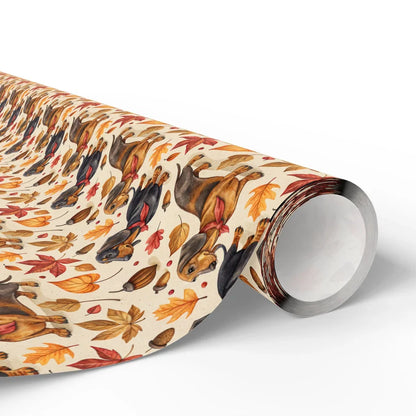 Fall Dachshund Wrapping Paper — paper roll