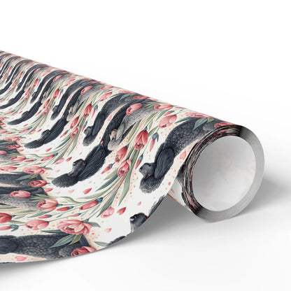 Fancy Poodles in Bloom Wrapping Paper — paper roll