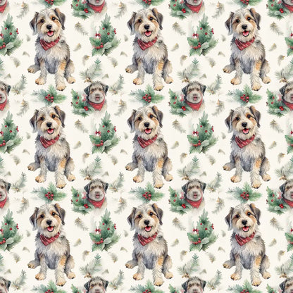 Frank the Mutt Christmas Wrapping Paper — repeating pattern tile