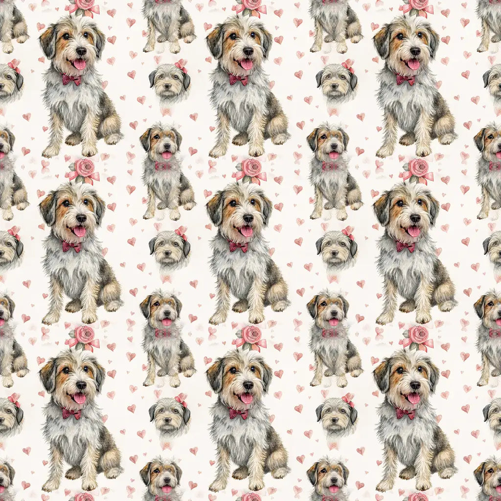 Frank the Mutt Valentine's Day Wrapping Paper — repeating pattern tile
