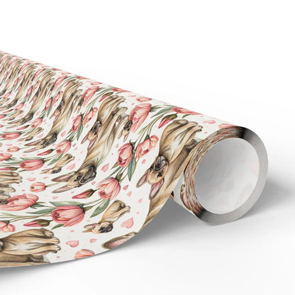 French Bulldog Floral Wrapping Paper — paper roll