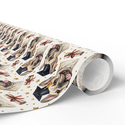 French Bulldog Graduation Wrapping Paper — paper roll