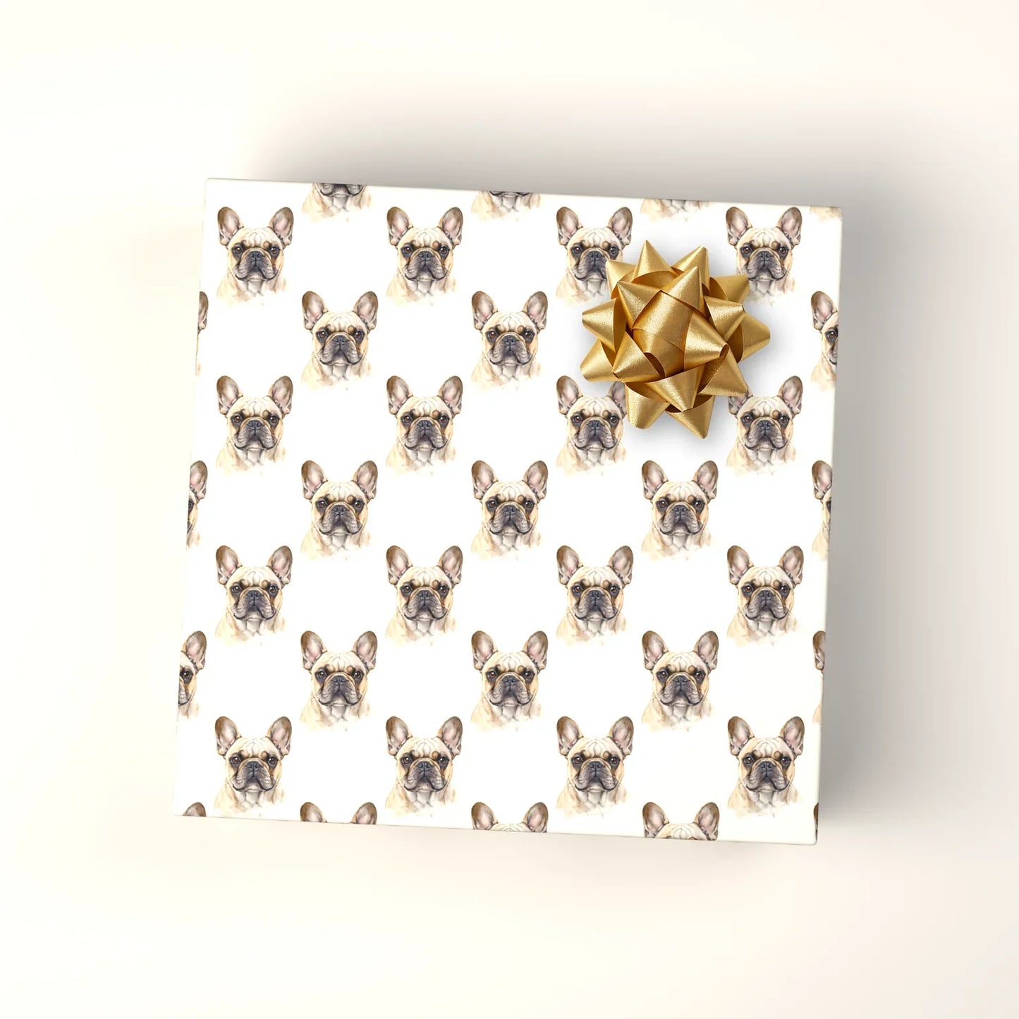 French Bulldog Portrait Wrapping Paper — wrapped gift presentation