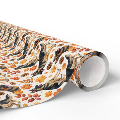 German Shepherd Autumn Wrapping Paper — paper roll