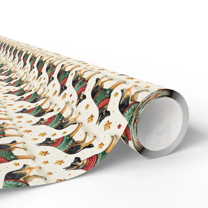 German Shepherd Christmas Sweater Wrapping Paper — paper roll