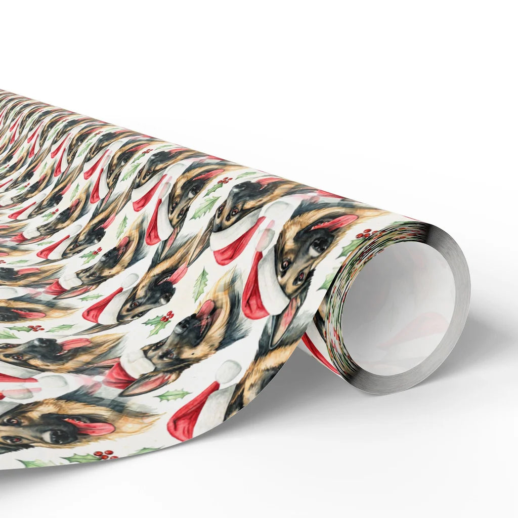 German Shepherd Christmas Wrapping Paper — paper roll