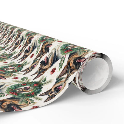 German Shepherd Christmas Wrapping Paper — paper roll