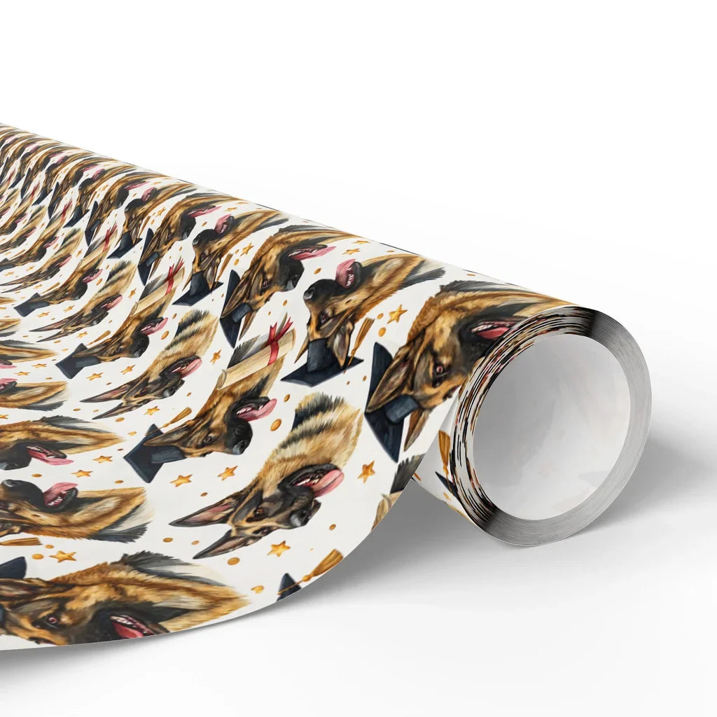 German Shepherd Graduation Wrapping Paper — paper roll