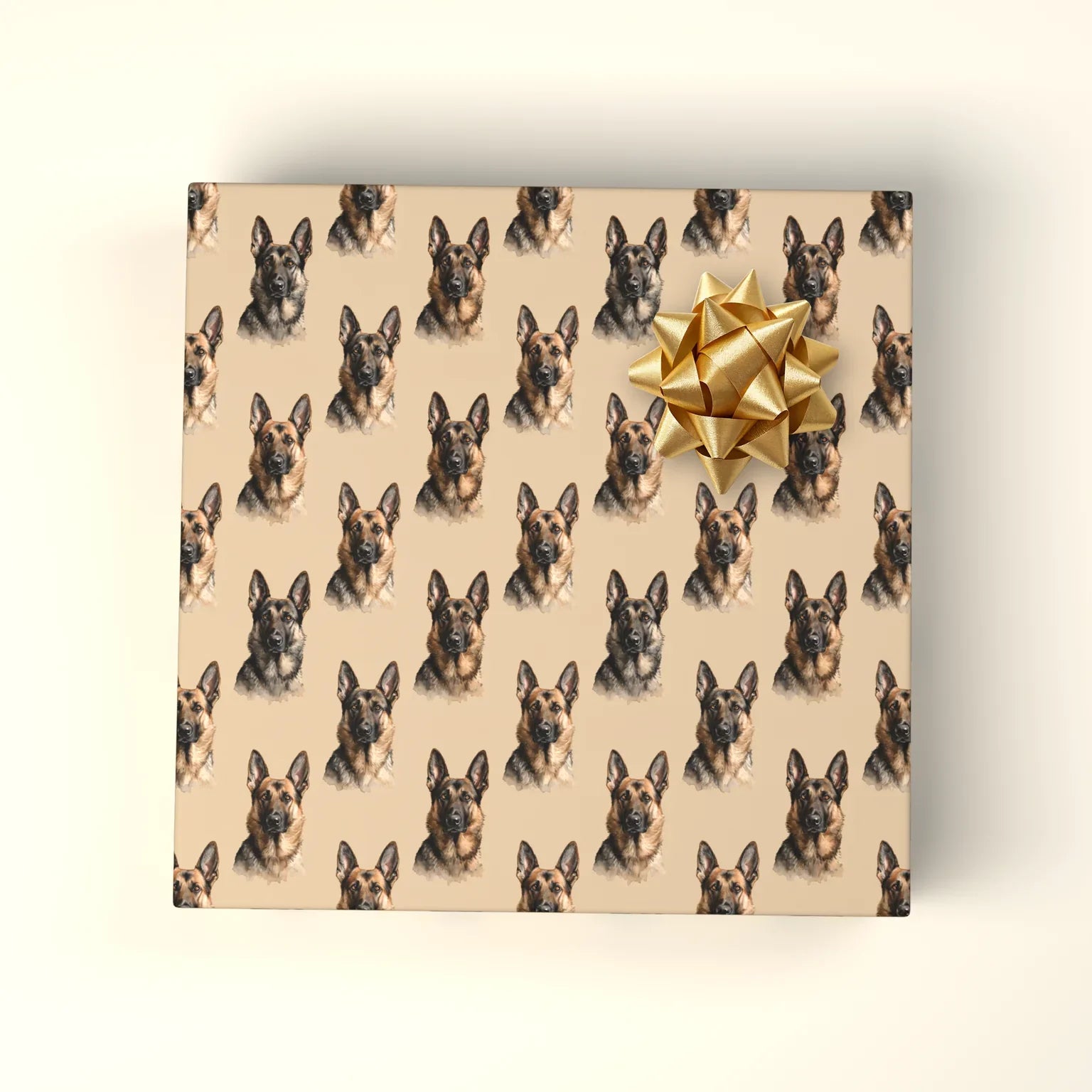 German Shepherd Portrait Wrapping Paper — wrapped gift presentation