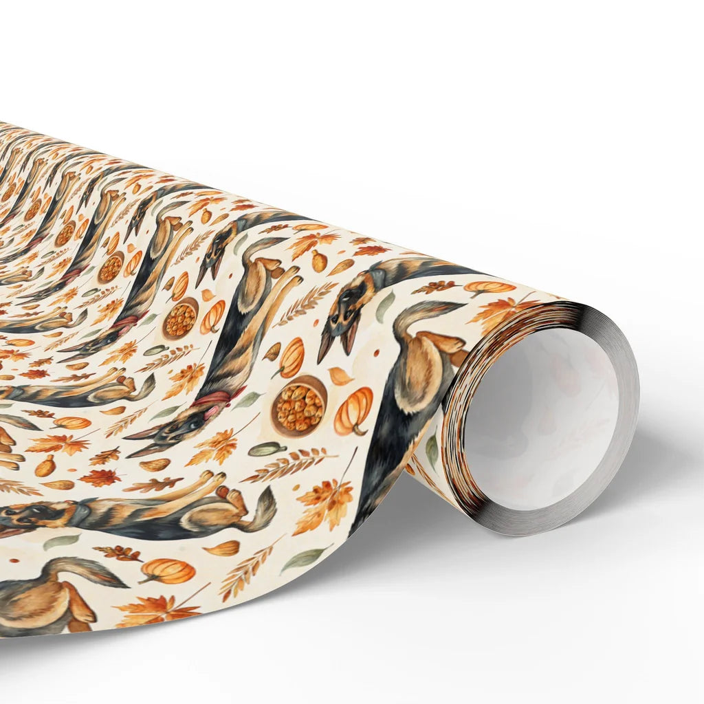 German Shepherd Thanksgiving Wrapping Paper — paper roll