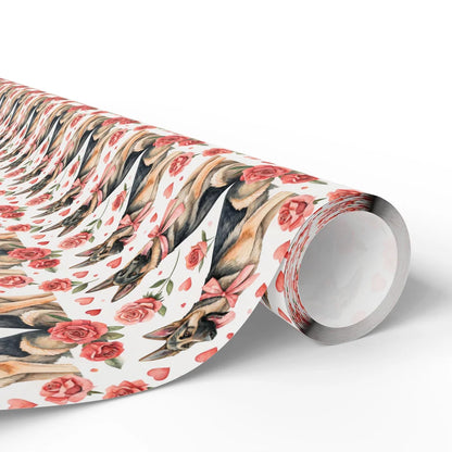 German Shepherd Valentine's Day Wrapping Paper — paper roll