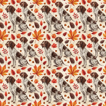 German Shorthaired Pointer Autumn Wrapping Paper — repeating pattern tile
